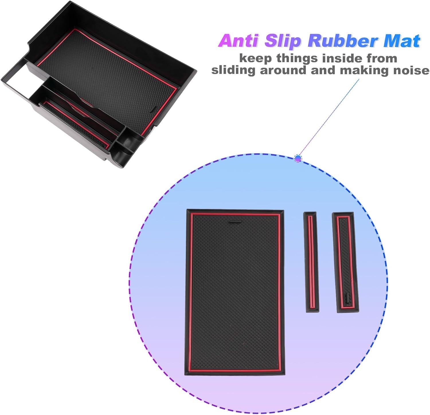 SXCY for 2020-2023 2024 2025 Ford Explorer Center Console Organizer Tray FIT Ford Explorer 2024 2025 Accessories Console Tray for 2020-2025 Ford Explorer Console Organizer 2025 Explorer Accessories - Image 6