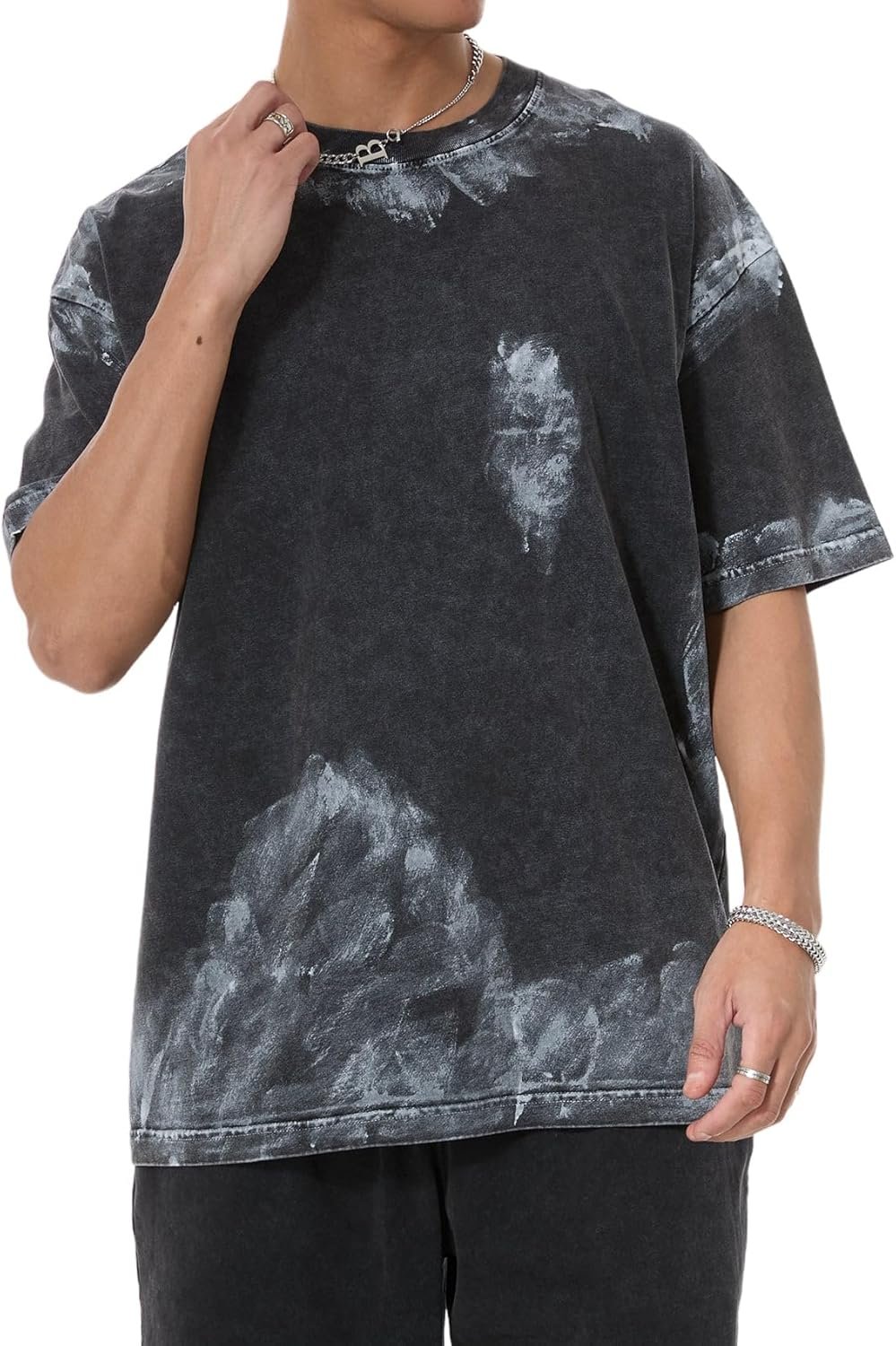 3 Pack Men Oversized Heavy Cotton T-Shirts Vintage Crewneck Shirts Tees Short Sleeve Women Baggy Tops Streetwear - Image 3
