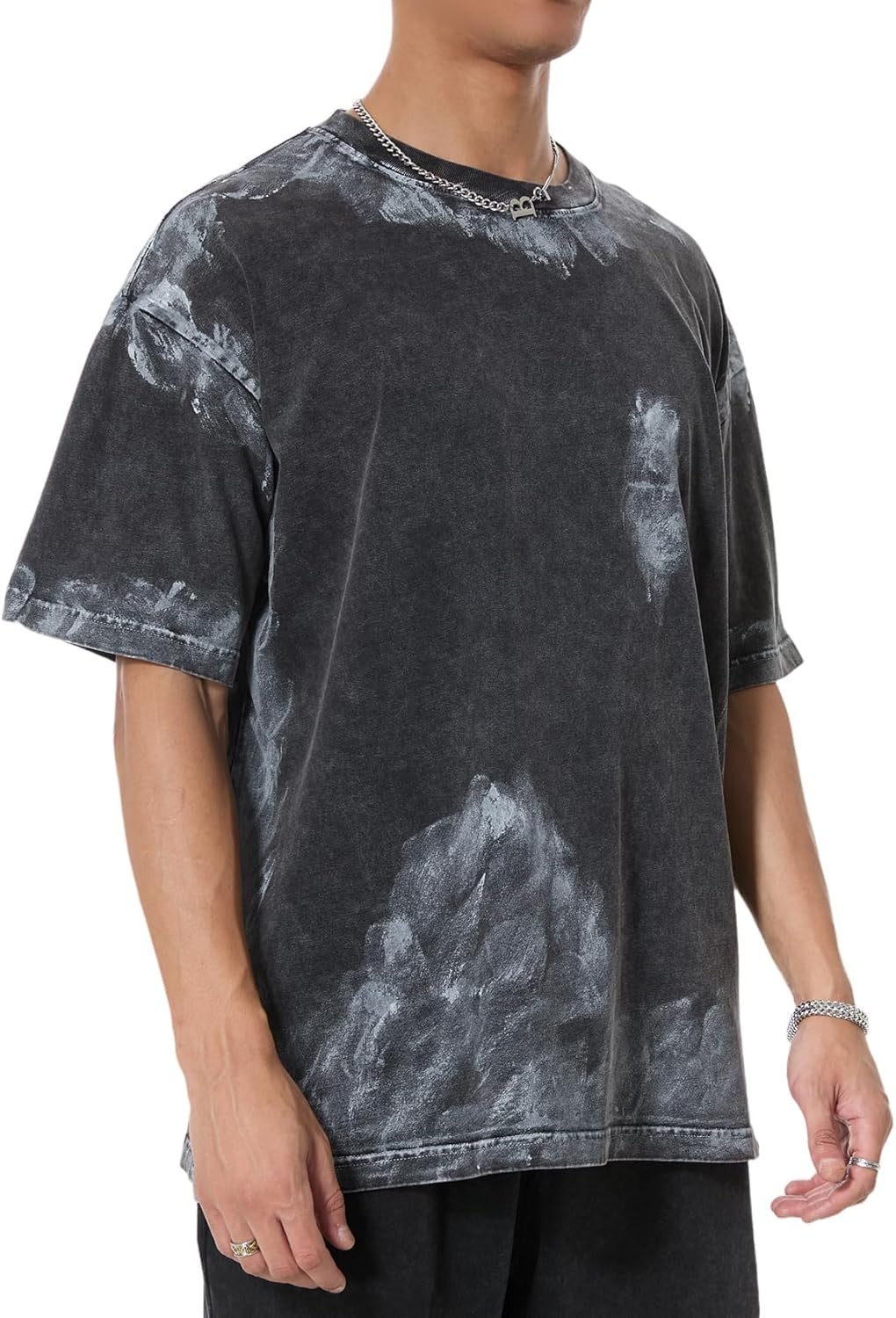 3 Pack Men Oversized Heavy Cotton T-Shirts Vintage Crewneck Shirts Tees Short Sleeve Women Baggy Tops Streetwear - Image 9