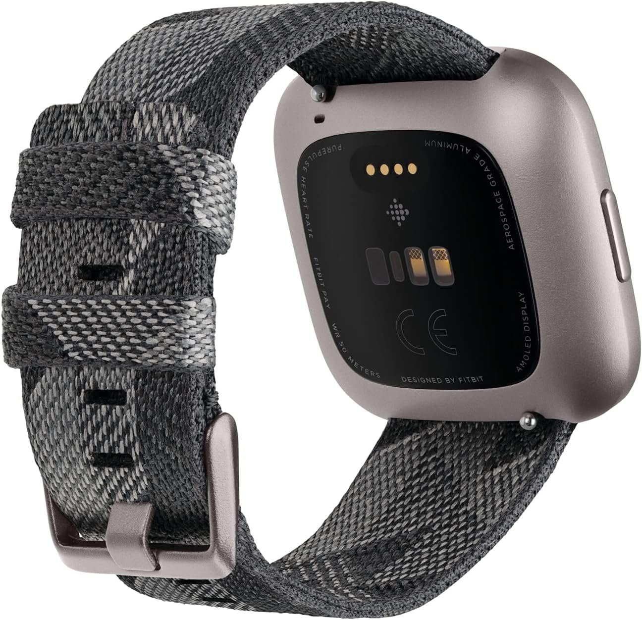 Fitbit Versa 2 Special Edition Health and Fitness Smartwatch with Heart Rate, Music, Alexa Built-In, Sleep and Swim Tracking, Smoke Woven/Mist Grey, One Size (S and L Bands Included) - Image 6