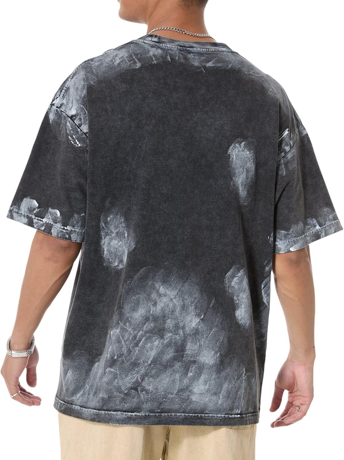 3 Pack Men Oversized Heavy Cotton T-Shirts Vintage Crewneck Shirts Tees Short Sleeve Women Baggy Tops Streetwear - Image 5