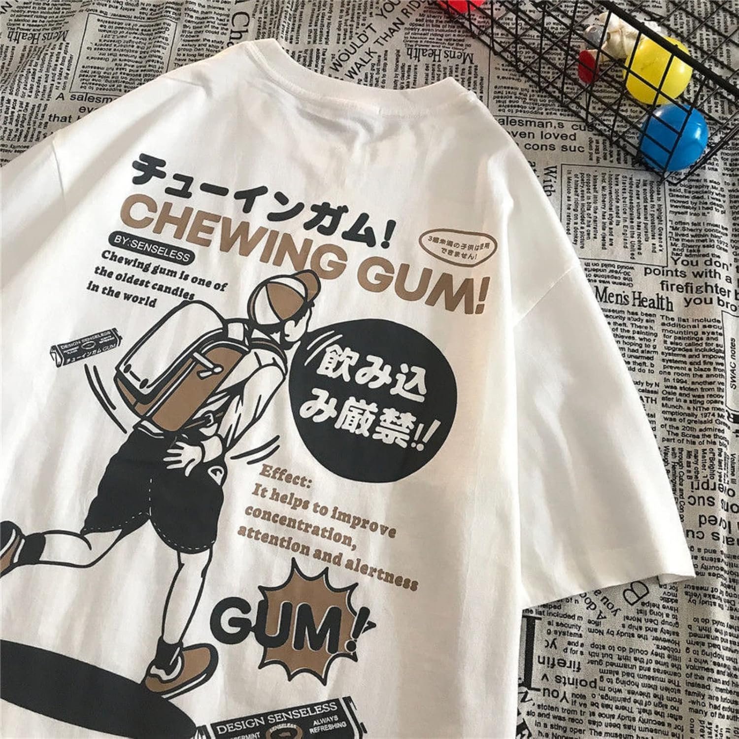 Men Women Japanese Anime T-Shirt Y2K Harajuku Graphic Tee Korean Preppy Short Sleeve Top Vintage Streetwear Oversize Clothes - Image 4
