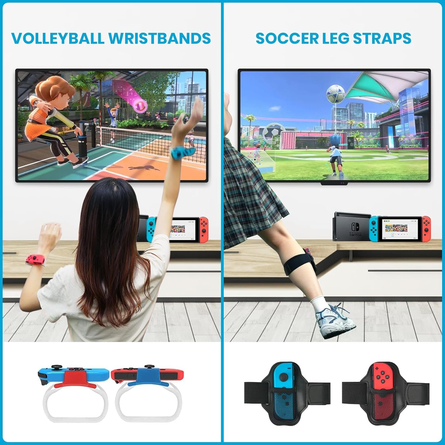 Switch Sports Accessories - CODOGOY 12 in 1 Switch Sports Accessories Bundle for Nintendo Switch Sports,Family Accessories Kit Compatible with Switch/Switch OLED Sports Games - Image 6