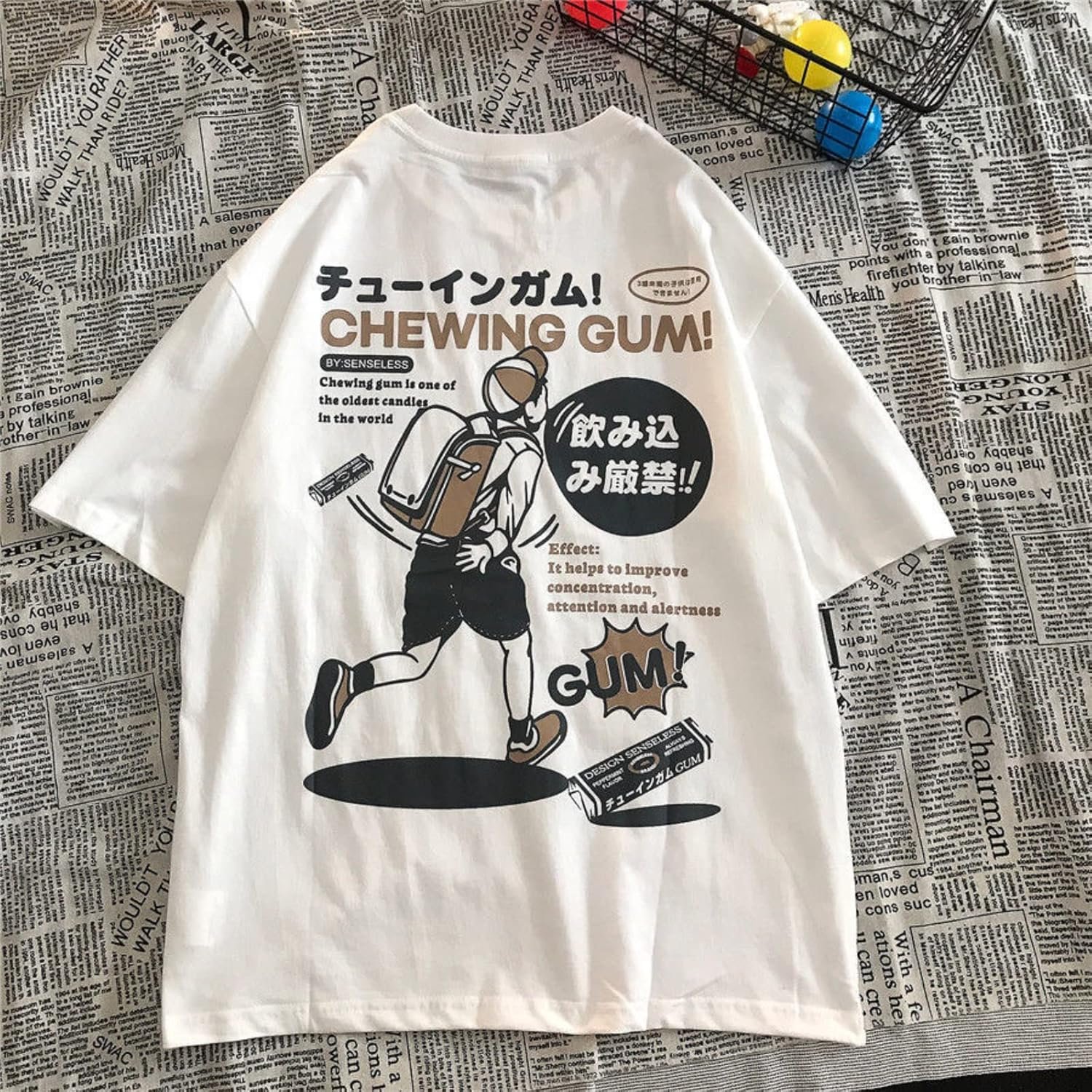 Men Women Japanese Anime T-Shirt Y2K Harajuku Graphic Tee Korean Preppy Short Sleeve Top Vintage Streetwear Oversize Clothes - Image 3